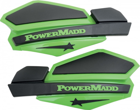Handguard ATV Star Series 22 MM Plastic Black/Green-34203
