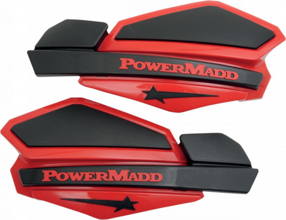 Handguard ATV Star Series 22 MM Plastic Black/Red-34202