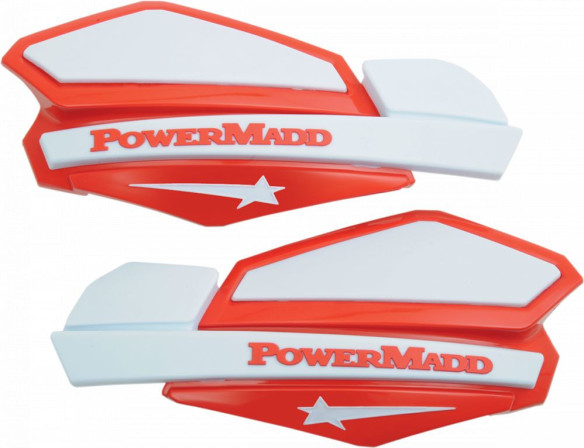 Handguard ATV Star Series 22 MM Plastic Red/White-34222