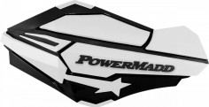 Handguard ATV Black/white-34428 Aluminiu /Plastic