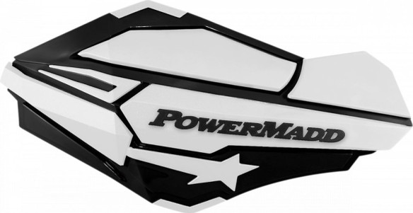 Handguard ATV Black/white-34428 Aluminiu /Plastic