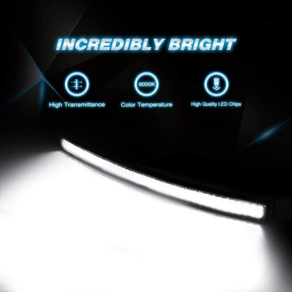 Bara LED 312W 137cm Curbata Black Series Prinderi Laterale