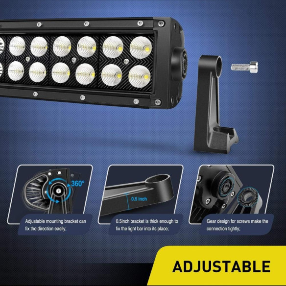 Bara LED 180W 81cm Curbata Black Series Prinderi Laterale