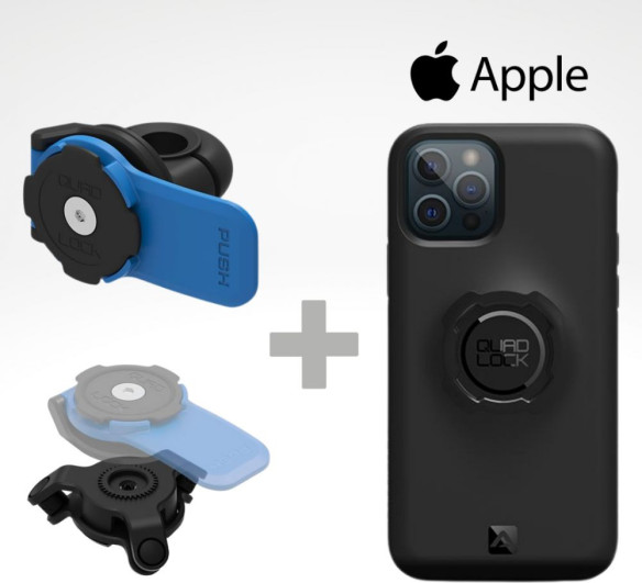 Kit Suport Telefon Moto pe Oglinda + Amortizor Vibratii + Carcasa Telefon Apple