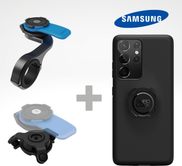 Kit Suport Telefon Moto pe Ghidon PRO + Amortizor Vibratii + Carcasa Telefon Samsung Clasic