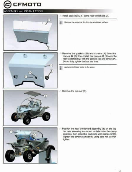 Luneta Geam Spate ATV CFMOTO Z10 5BYV-805300-1000