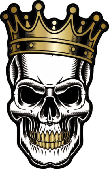 Sticker Moto Uv Tank Bumps Skull 5030p
