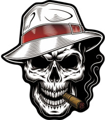 Sticker Moto Uv Tank Bumps Skull 5031p
