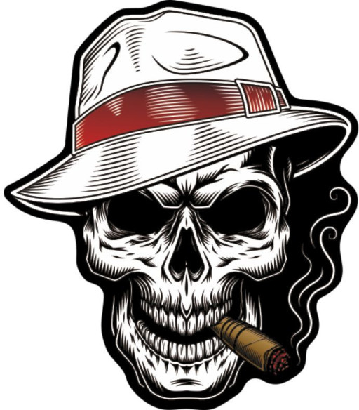 Sticker Moto Uv Tank Bumps Skull 5031p