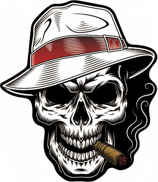 Sticker Moto Uv Tank Bumps Skull 5031p