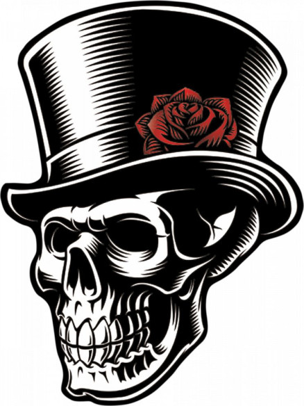 Sticker Moto Uv Tank Bumps Skull 5032p
