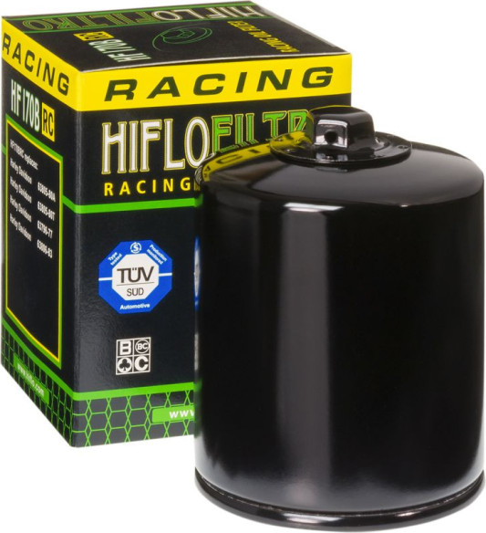 Filtru Ulei Racing With Nut Glossy Black HF170brc