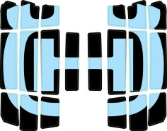 Radiator protection grille sticker kit Husqvarna