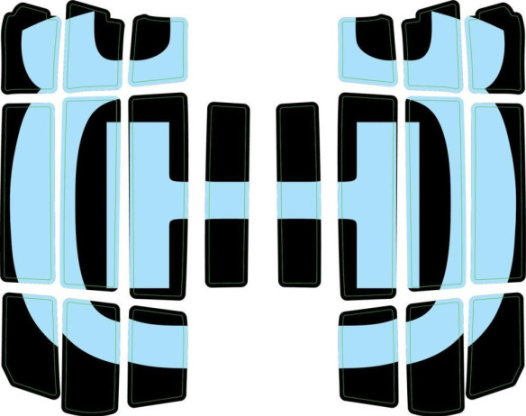 Radiator protection grille sticker kit Husqvarna
