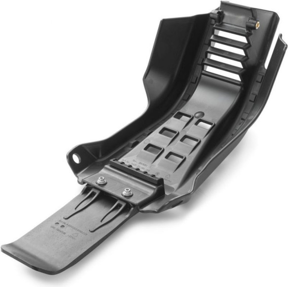 Skid plate with linkage protection KTM