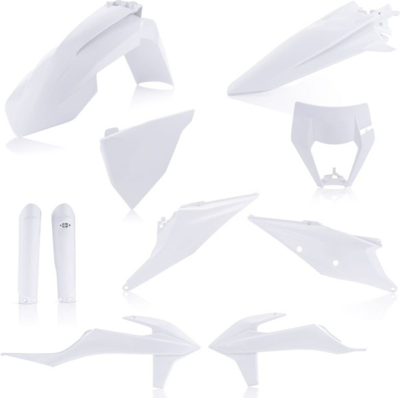 Kit Complet Plastice KTM EXC/EXC-F White 20-23