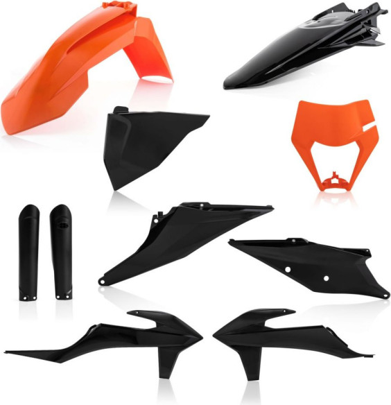 Kit Complet Plastice KTM EXC/EXC-F Black/Orange 20-23