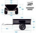 Remorca ATV Trailer Wood 550 Black 800-S1W-BL
