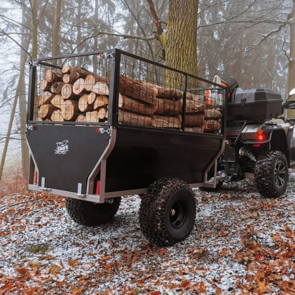 Gard Remorca 500mm WOOD 550 150x96x50cm Black 800-500-BL