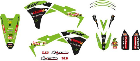 Kit Grafice Replica Team Kawasaki KX