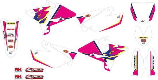 Kit Grafice Retro Husa Sa Inclusa Yamaha YZ 125/YZ 250