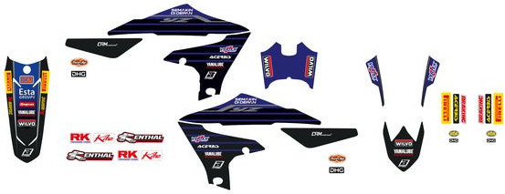 Kit Grafice Replica Factory Team Yamaha Husa Sa Inclusa Yamaha YZ 250/450 F