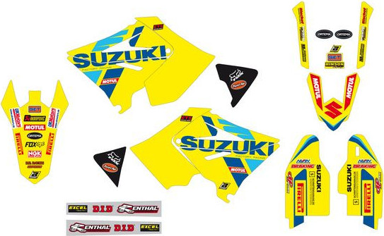 Kit Grafice Replica Team Suzuki Ksrt Suzuki RM 125/RM 250
