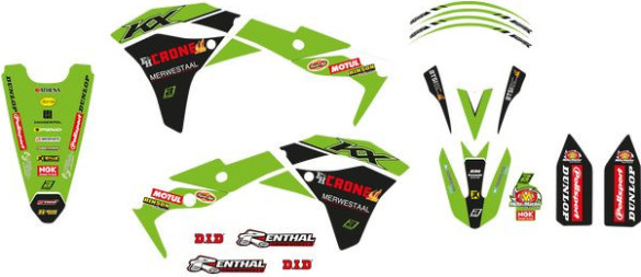 Kit Grafice Husa Sa Inclusa Replica Team Kawasaki KX 250 F