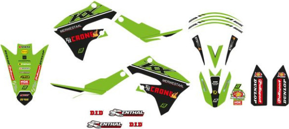 Kit Grafice Husa Sa Inclusa Replica Team Kawasaki KX 450 F/KX 250 X