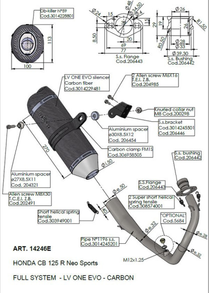 Evacuare Completa LVONE HONDA 14246E