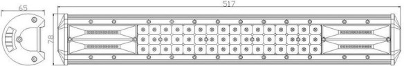 Bara Led 126 W 96xLED 517mm