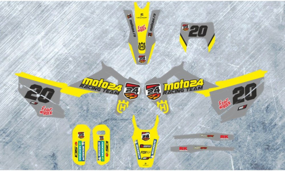 Kit Grafice Moto24 Racing 2023 Husqvarna Neon