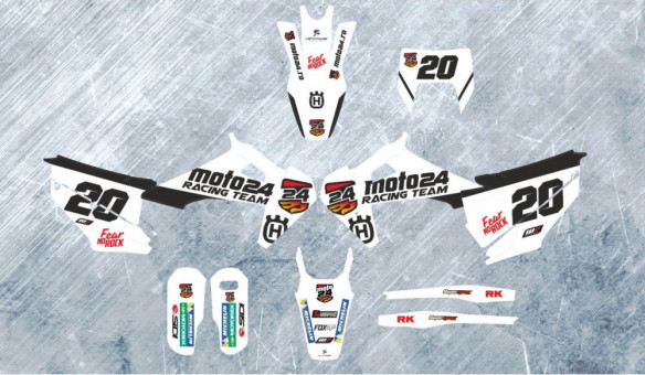 Kit Grafice Moto24 Racing 2023 Husqvarna White