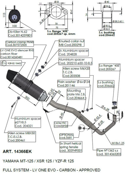 Evacuare Completa EVO CB YAMAHA 14366EK