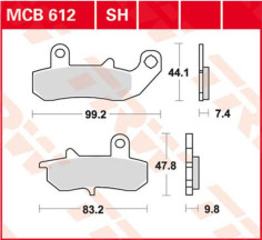 Placute Frana All Round Ceramic MCB612
