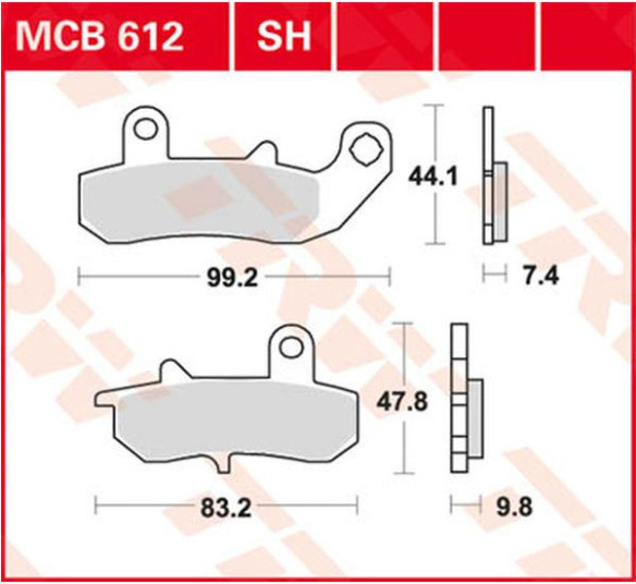Placute Frana All Round Ceramic MCB612