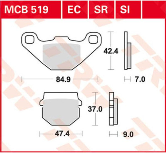 Placute Frana All Round Ceramic MCB519
