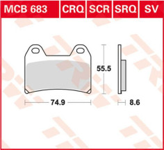 Placute Frana Crq Series Carbon Race MCB683CRQ
