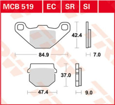 Placute Frana Ec Series Ceramic MCB519EC