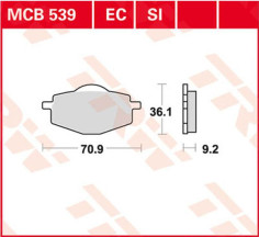 Placute Frana Ec Series Ceramic MCB539EC