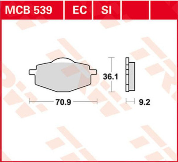 Placute Frana Ec Series Ceramic MCB539EC