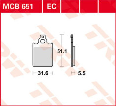 Placute Frana Ec Series Ceramic MCB651EC