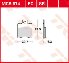 Placute Frana Ec Series Ceramic MCB674EC