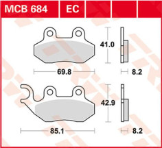 Placute Frana Ec Series Ceramic MCB684EC