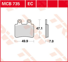Placute Frana Ec Series Ceramic MCB735EC