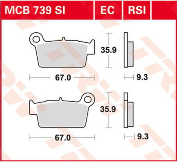 Placute Frana Ec Series Ceramic MCB739EC