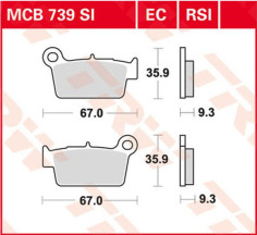 Placute Frana Rsi Series Sindered Off-road Race MCB739RSI