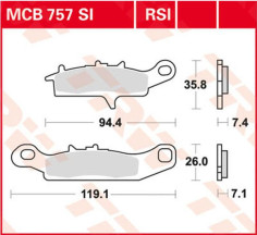Placute Frana Rsi Series Sindered Off-road Race MCB757RSI