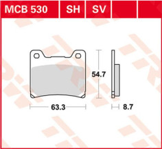 Placute Frana Sh Series Sindered Rear MCB530SH
