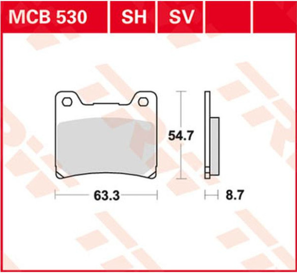 Placute Frana Sh Series Sindered Rear MCB530SH
